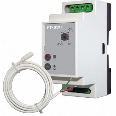 Терморегулятор РТ-330, -15...+5 C с датчиком TST05-2,0 для простых систем обогрева площадок или кровли