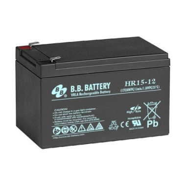 BB Battery HR 15-12  - аккумулятор с повышенной энергоотдачей на коротких временах разряда 12 В, 13 Ач