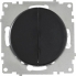 Выключатель двухклавишный OneKeyElectro серии Florence. Цвет черный