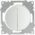 Выключатель двухклавишный OneKeyElectro серии Florence. Цвет белый