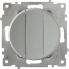 Выключатель трехклавишный OneKeyElectro серии Florence. Цвет серый