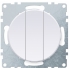 Выключатель трехклавишный OneKeyElectro серии Florence. Цвет белый